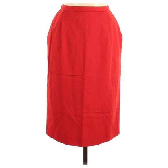 Vintage Pendleton Pencil Skirt Size 6 Red High Waist Knee Length Career - Picture 1 of 8